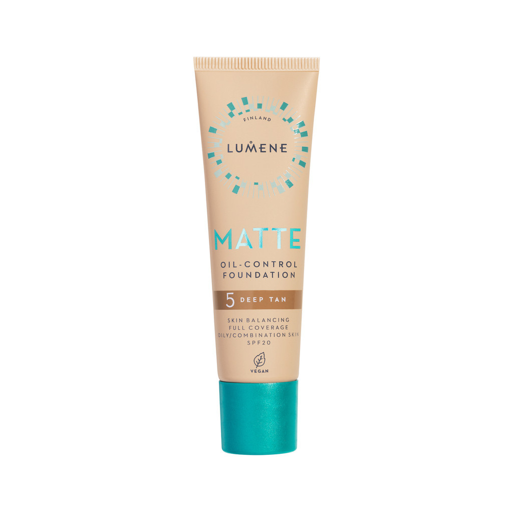 Lumene Matte Oil-Control Foundation SPF20 5 Deep Tan
