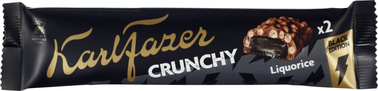 Karl Fazer Crunchy Black Lakris 55g