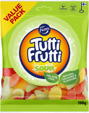 Fazer Tutti Frutti Sour Value Pack 500g