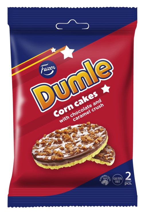 Dumle Maiskake m/Sjoko/Caramell 2pk Fazer