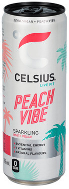 Celsius Peach Vibe 355ml bx