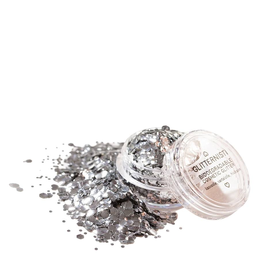GLITTERNISTI Chunky Silver Mix Cosmetic Glitter