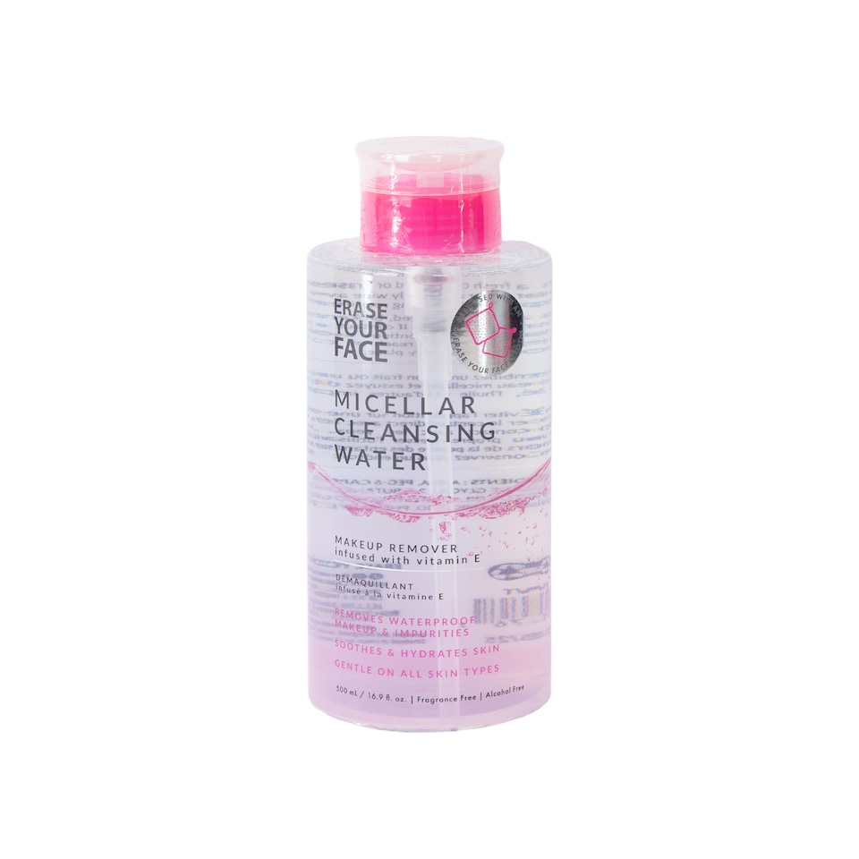 Erase Your Face Micellar Cleansing Water 500ml