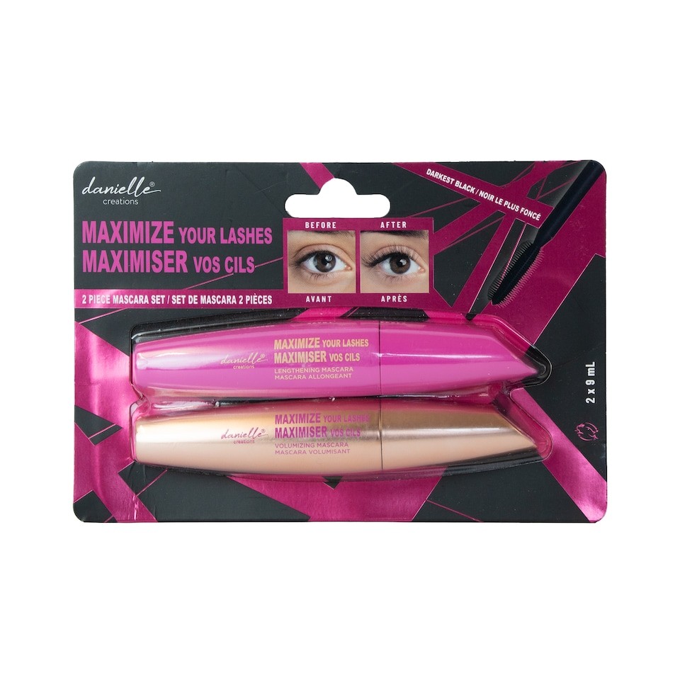 Danielle Creations Maximise Your Lashes Black Mascara Duo Gift Set
