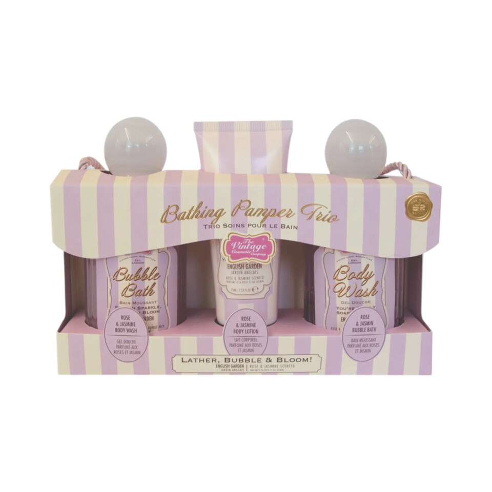 The Vintage Cosmetics Company Bathing Pamper Trio Gift Set