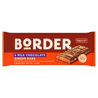 Border Milk Chocolate Ginger Bars 6 x 24g