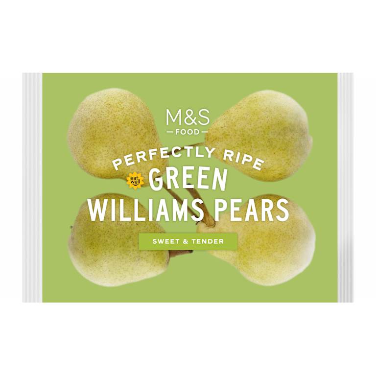 M&S Perfectly Ripe Green Williams Pears