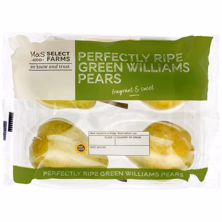 M&S Perfectly Ripe Green Williams Pears