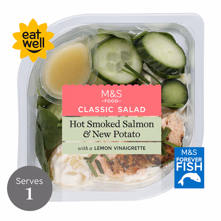 M&S Classic Salad Hot Smoked Salmon and New Potato