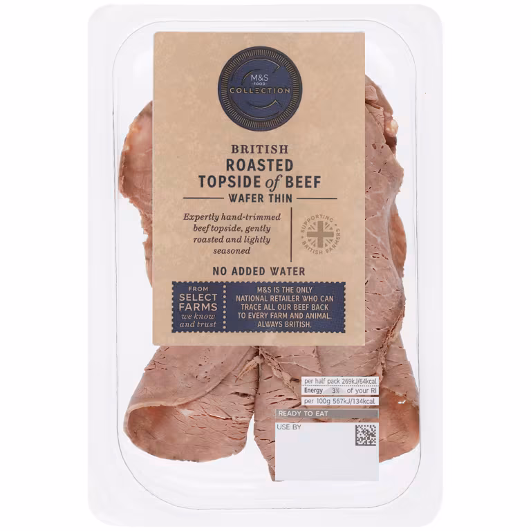 M&S British Roasted Topside of Beef Wafer Thin