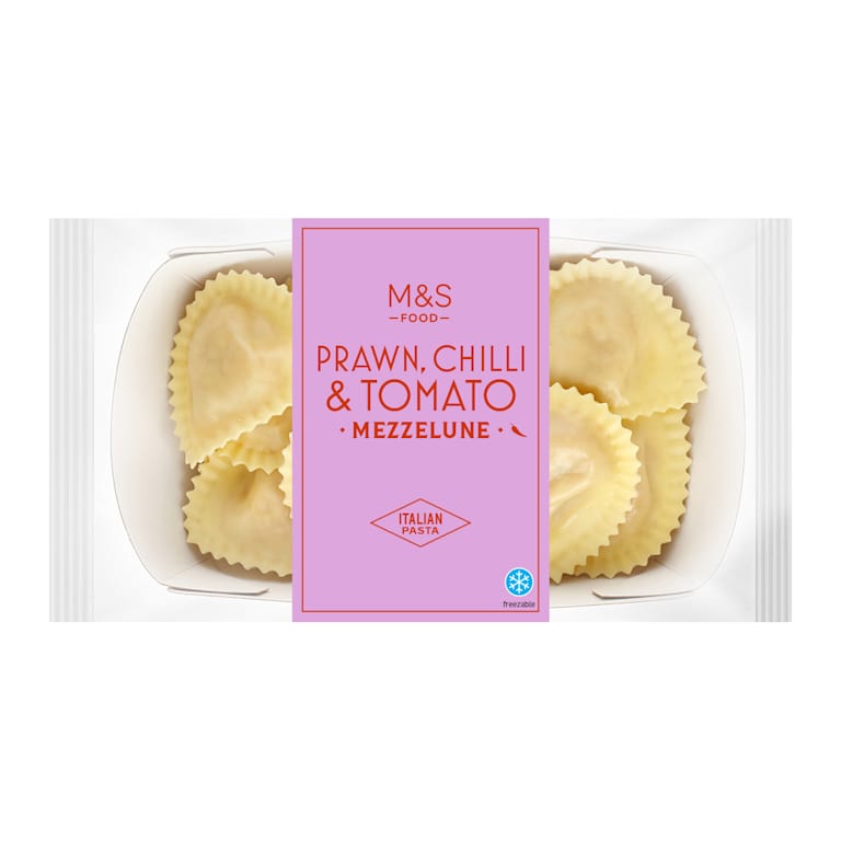 M&S Prawn, Tomato, Chilli and Garlic Mezzelune