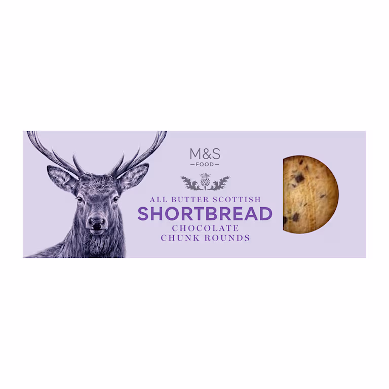 M&S All Butter Scottish Shortbread Chocolate Chunk Rounds