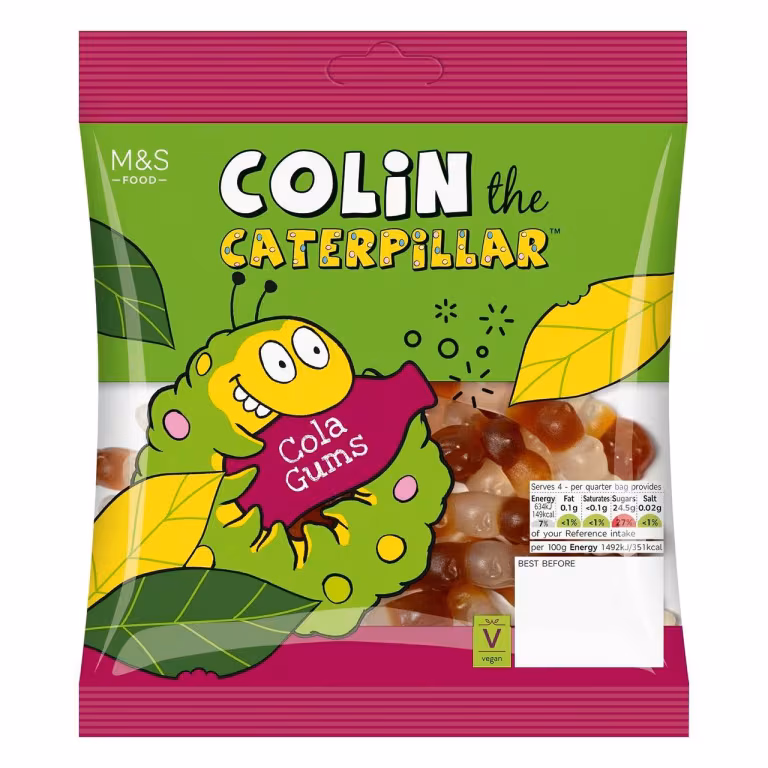 M&S Colin the Caterpillar Cola Gums