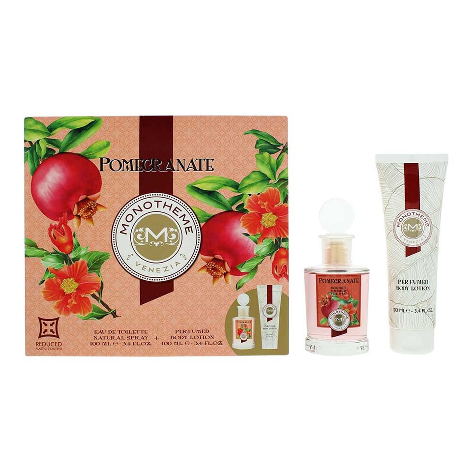 Monotheme Pomegranate Gift Set 100ml EDT Spray - Body Lotion 100ml