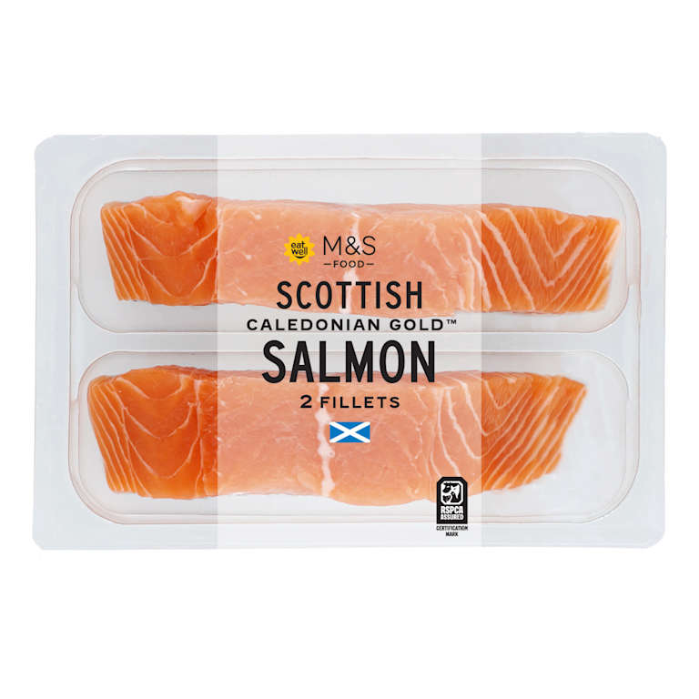 M&S Two Caledonian Gold Scottish Salmon Fillets