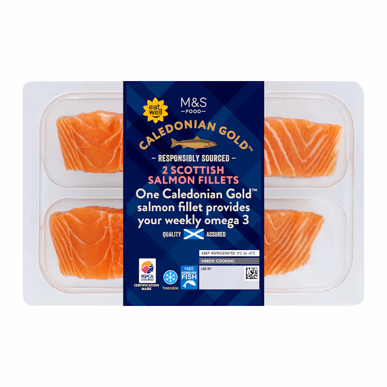M&S Two Caledonian Gold Scottish Salmon Fillets