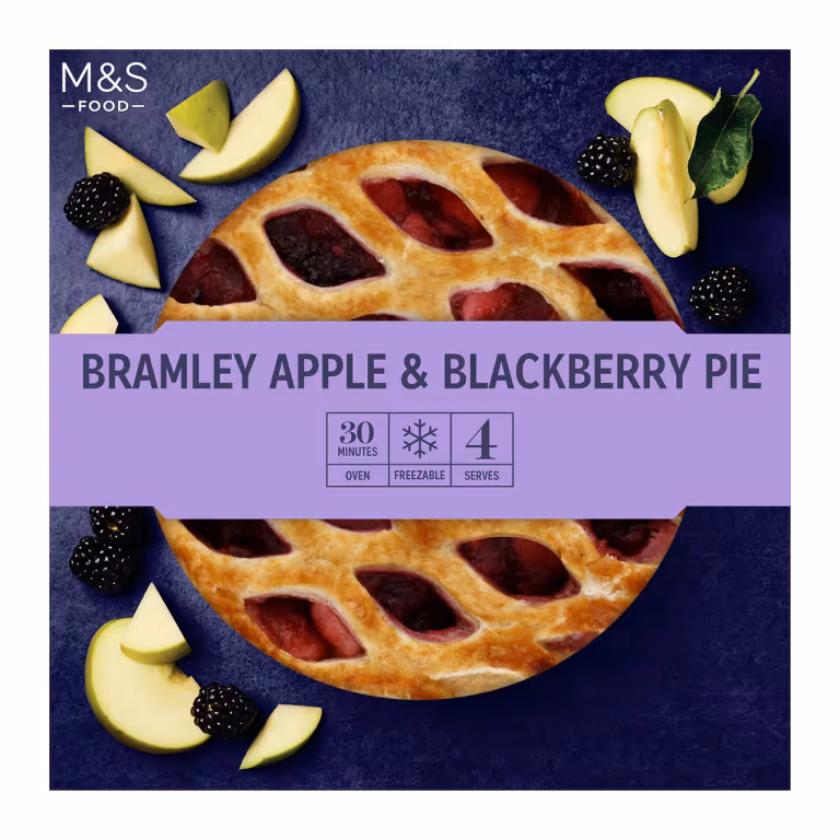 M&S Bramley Apple and Blackberry Pie