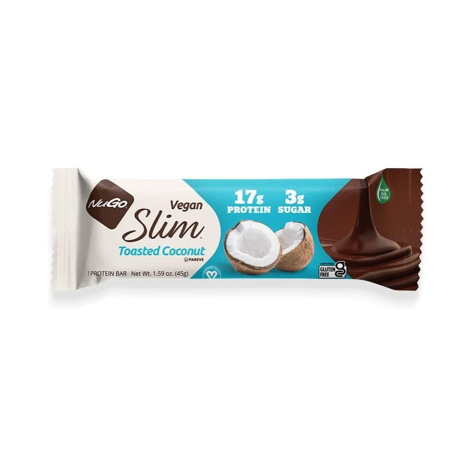NuGo Slim Crunchy Toasted Coconut Bars 45g x 12