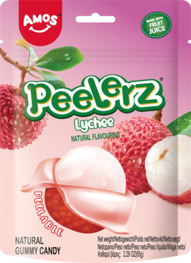 Amos Peelerz Gummy Lychee 65g