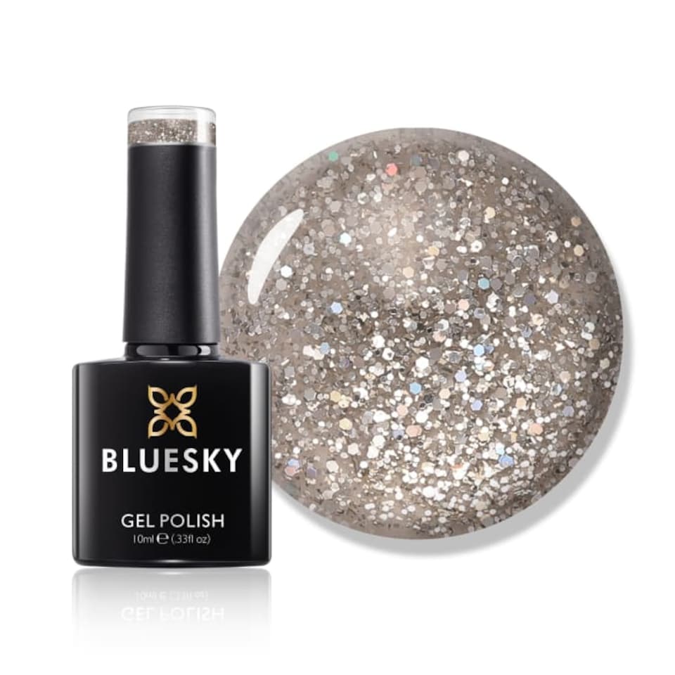 Bluesky Silver Gel Polish - Sprinkle Of Glitter - Platinum 10ml