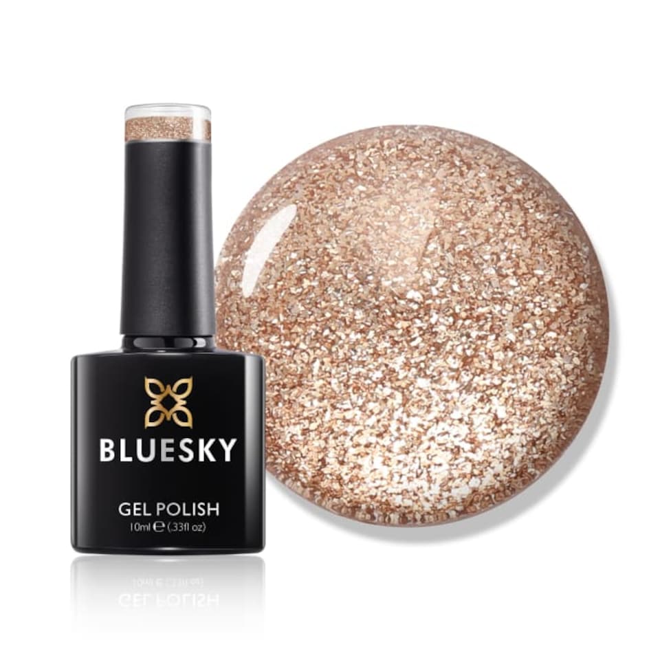 Bluesky Gold Gel Polish - Champagne Sparkle - Platinum 10ml