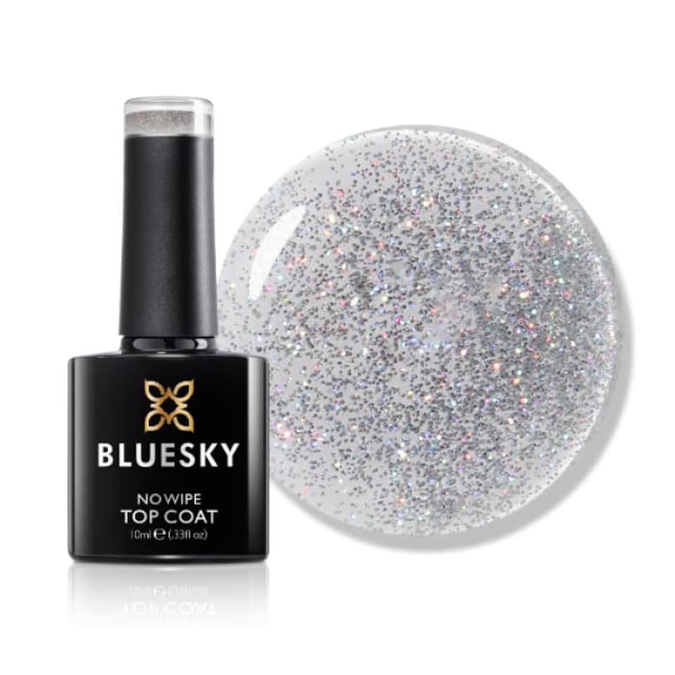Bluesky Silver Gel Polish - No Wipe Top Coat - Make A Wish 10ml