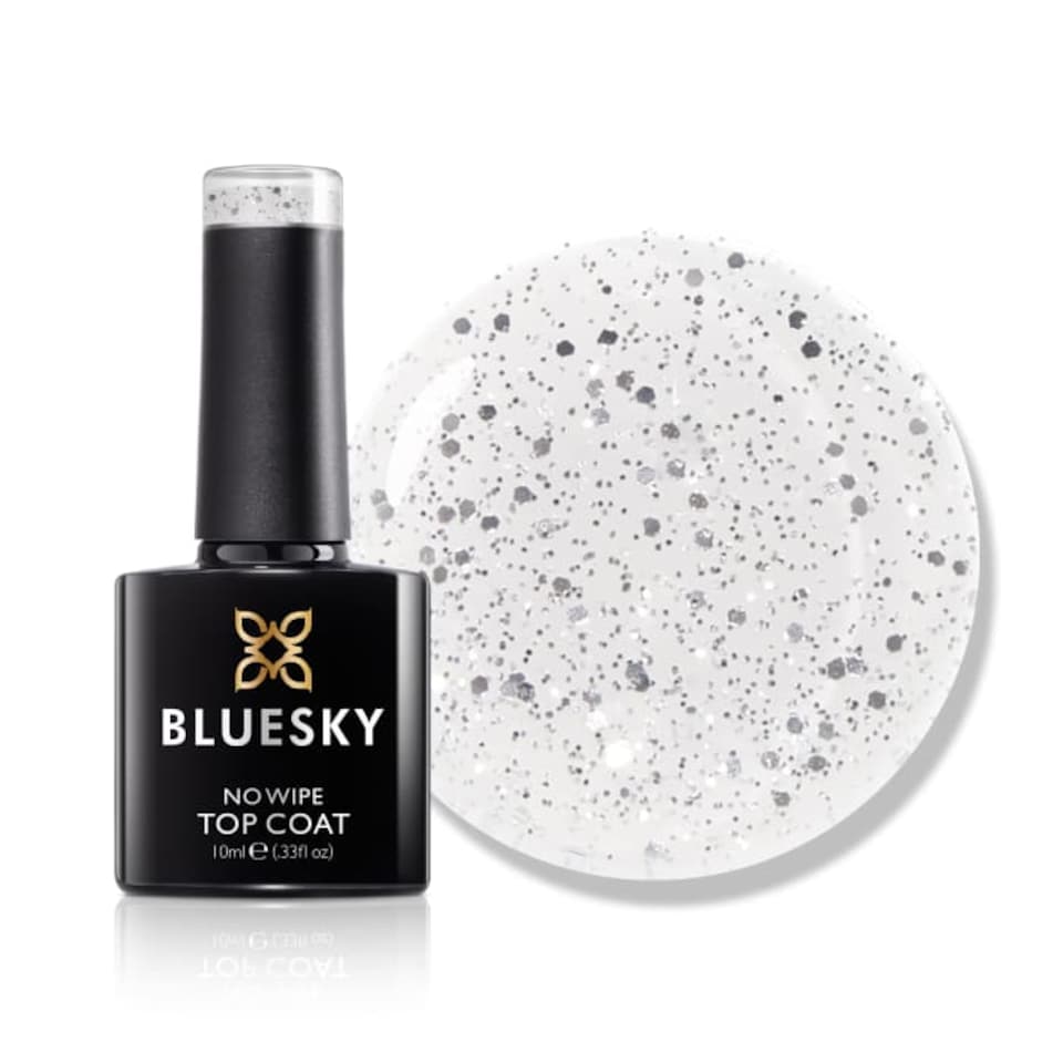 Bluesky Silver Gel Polish - No Wipe Top Coat - Invitation Only 10ml