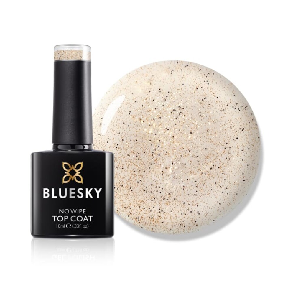 Bluesky Gold Gel Polish - No Wipe Top Coat - Golden Sand 10ml