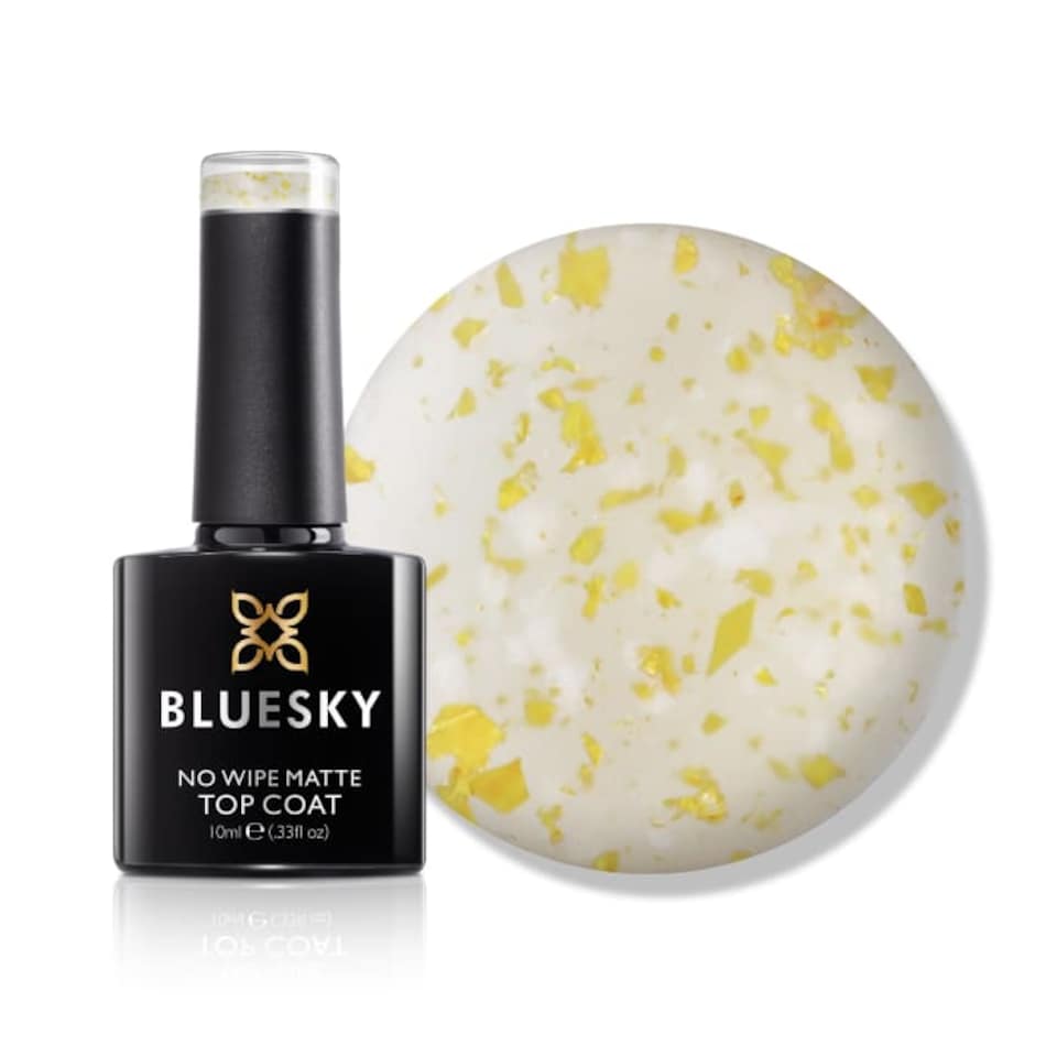 Bluesky Gold Gel Polish - No Wipe Top Coat - Matte Flower 10ml