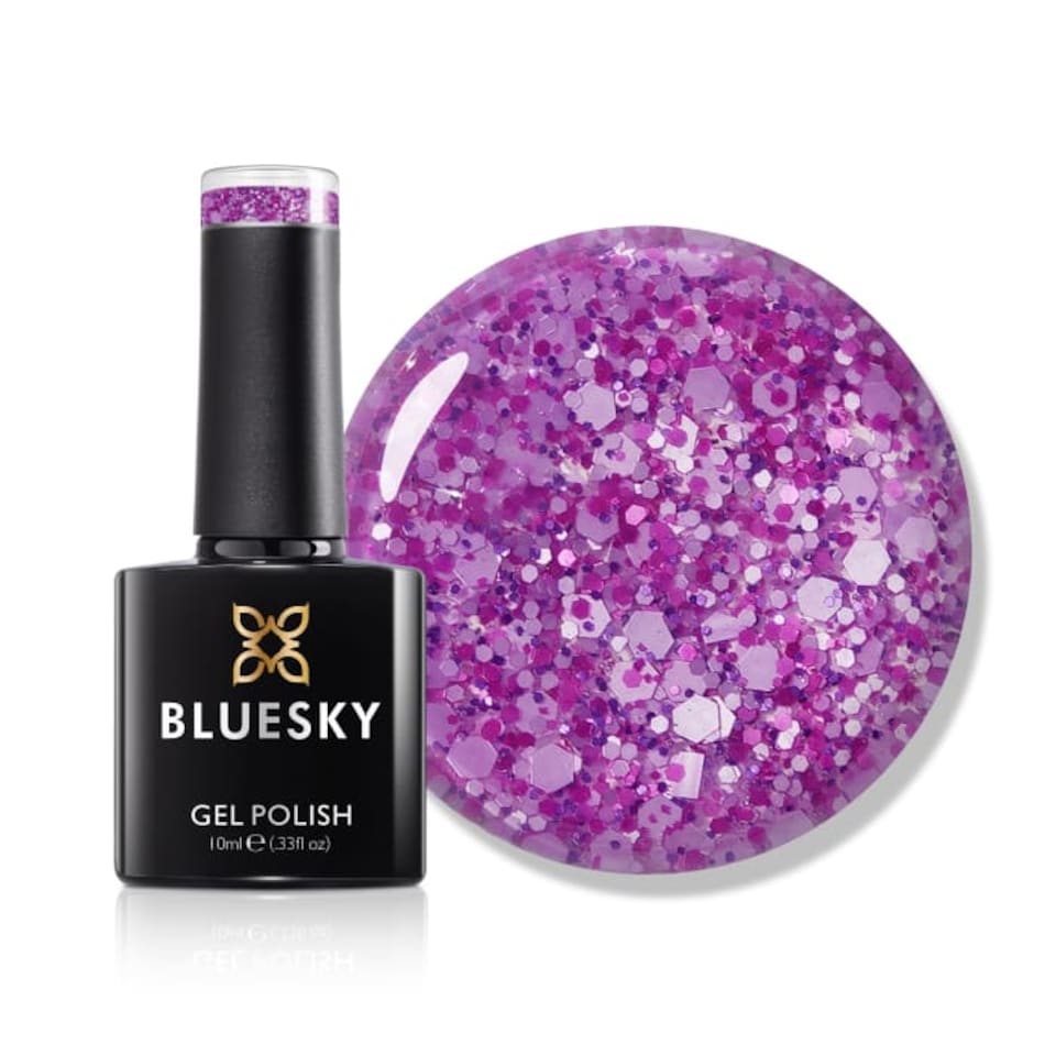 Bluesky Purple Gel Polish - Purple - Glitter Neon 10ml