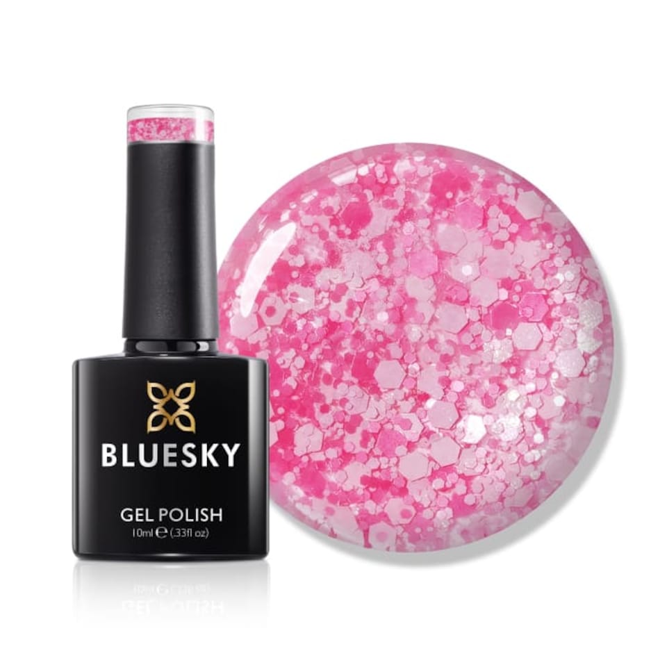 Bluesky Pink Gel Polish - Pink - Glitter Neon 10ml