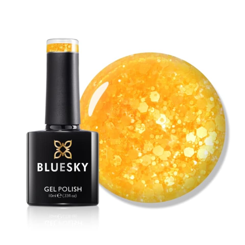Bluesky Yellow Gel Polish - Yellow - Glitter Neon 10ml
