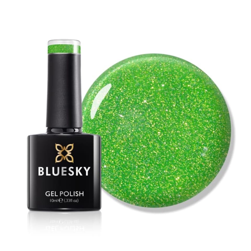 Bluesky Green Gel Polish - Green - Sparkle Neon 10ml