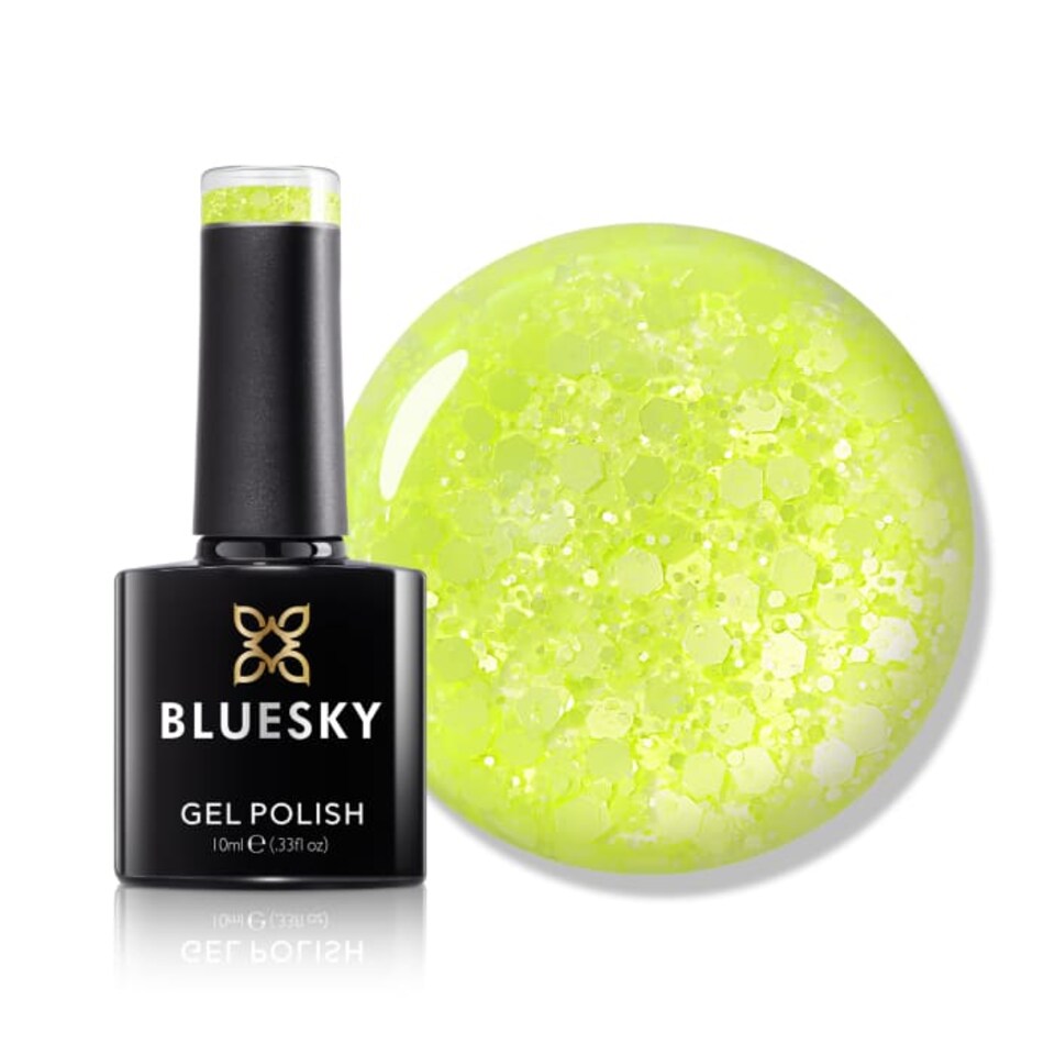 Bluesky Yellow Gel Polish - Yellow - Glitter Neon 10ml