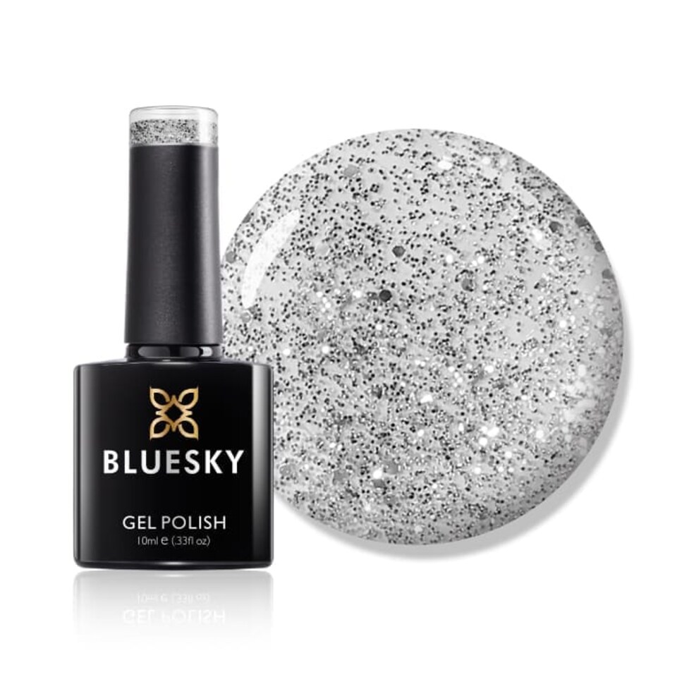 Bluesky Silver Gel Polish - Silver Glitter Explosion 10ml
