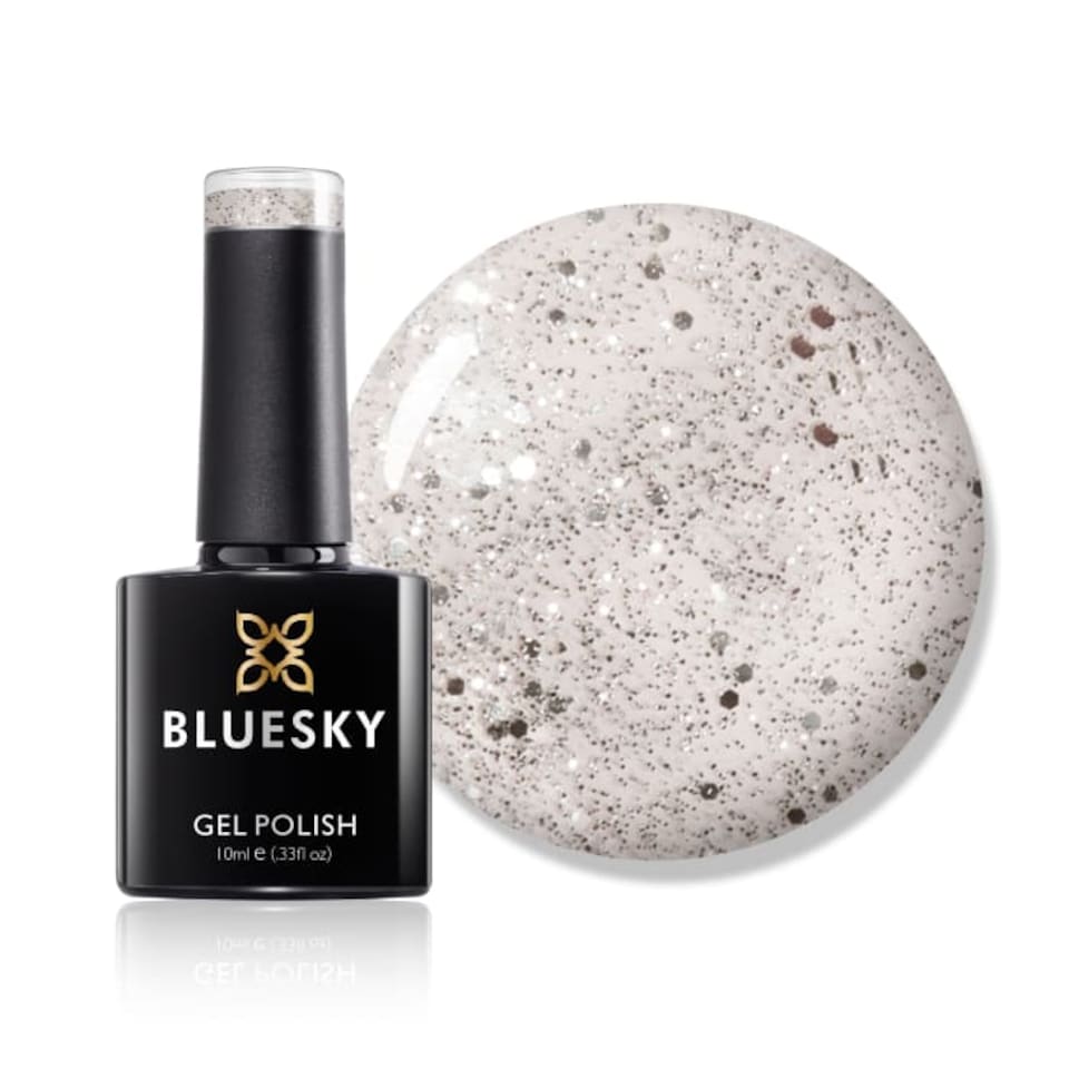 Bluesky Silver Gel Polish - Platinum Marble 10ml