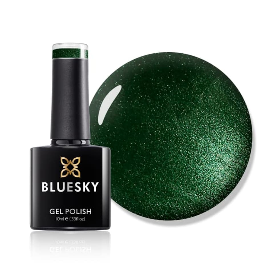 Bluesky Green Gel Polish - Dark Green Sparkle 10ml