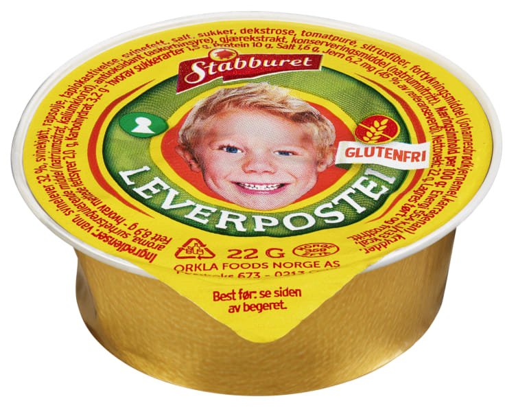 Leverpostei glutenfri 22g Stabburet