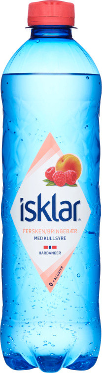 Isklar Sparkling Fersken&Bringebær 0,5l