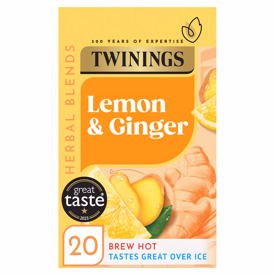 Twinings Lemon & Ginger Tea 20 Pack 30g