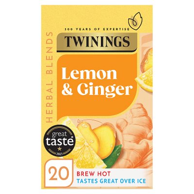 Twinings Lemon and Ginger Fruit Tea Bags 20