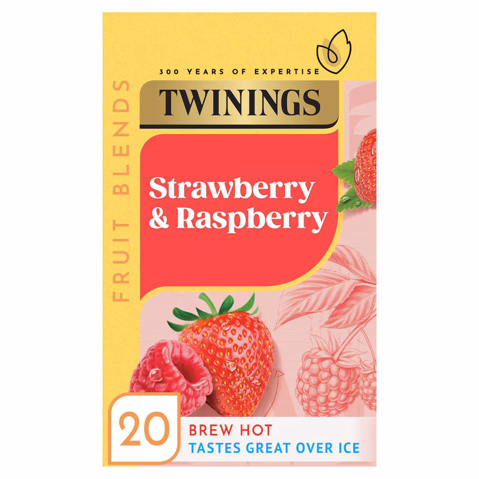 Twinings Strawberry & Raspberry 20 Tea Bags 40G