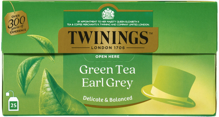 Grønn Te Earl Grey 25pos Twinings