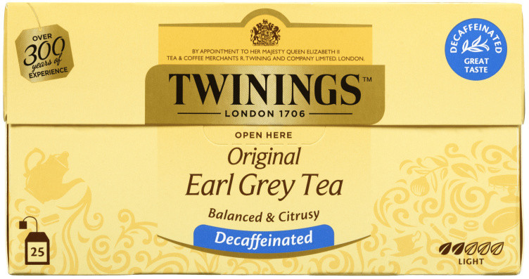 Earl Grey Tea Koffeinfri 25pos Twinings
