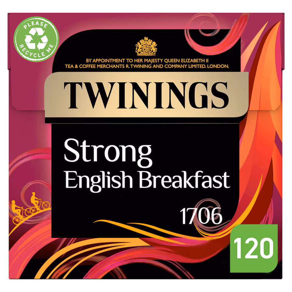 Twinings Strong English Breakfast 120 Tea Bags 375g