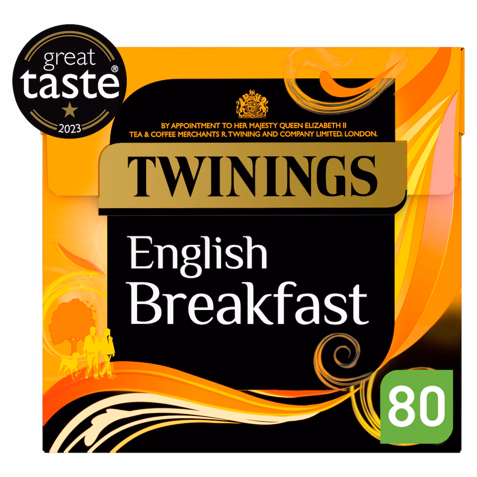 Twinings English Breakfast Tea Bags 80 Pack 200g