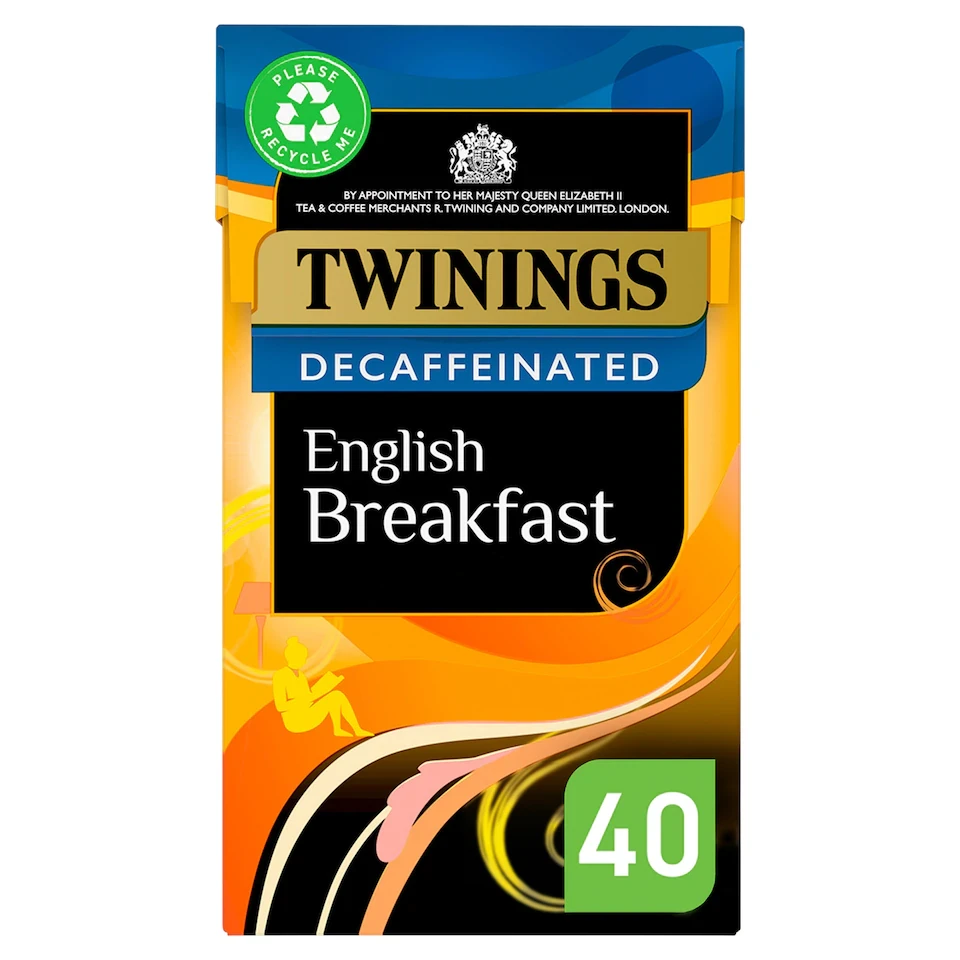 Twinings English Breakfast Decaffeinated 40 Tea Bags 109g