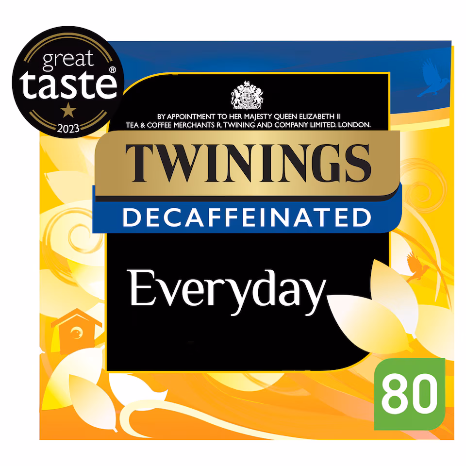Twinings Decaffeinated Everyday Tea Bags 80 Pack 250g