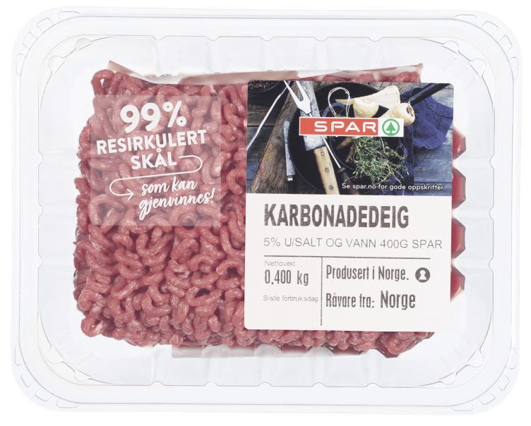 Karbonadedeig 5% u/Salt og Vann 400g Spar