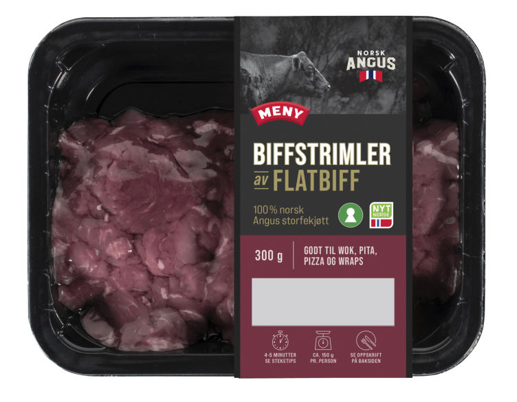 Storfe Angus Biffstrimler 300g Meny